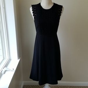 Ann Taylor Black Crochet Dress